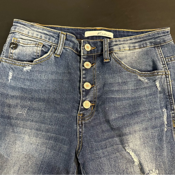 KanCan Button Fly High Rise Skinny Distressed - Picture 9 of 15